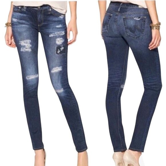 AG Adriano Goldschmied NWT Digital Luxe Denim Legging Jeans In Weber Size 28R - Picture 4 of 9